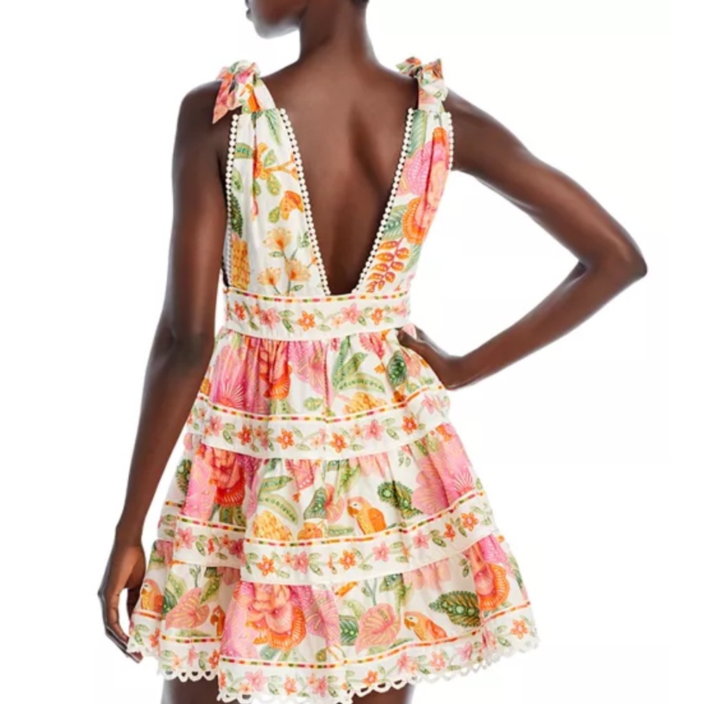 FARM Rio Floral Mini Dress - Pink, Green, Orange - Picture 4 of 4